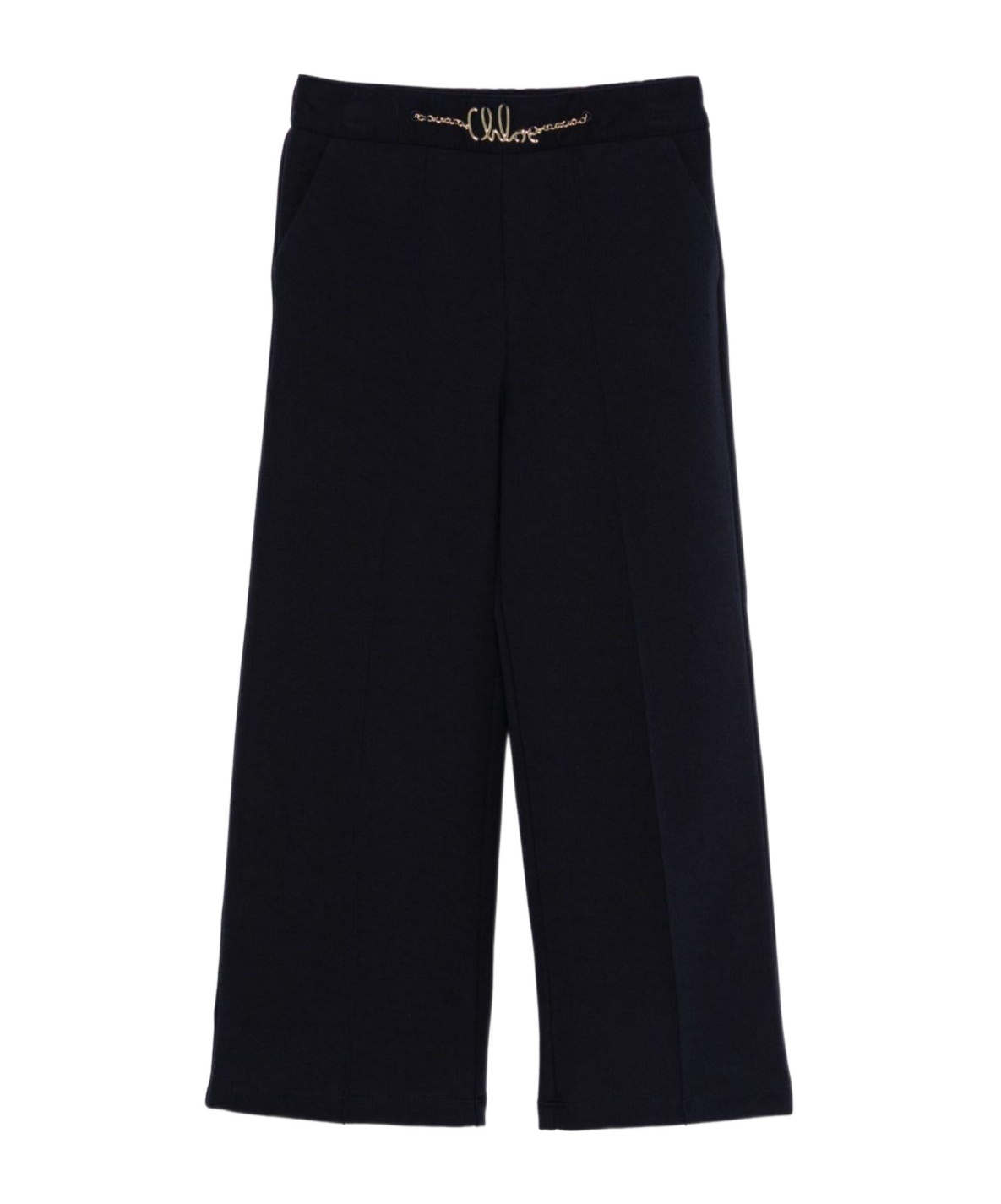 Chloé Chain-embellished Trousers In Black
