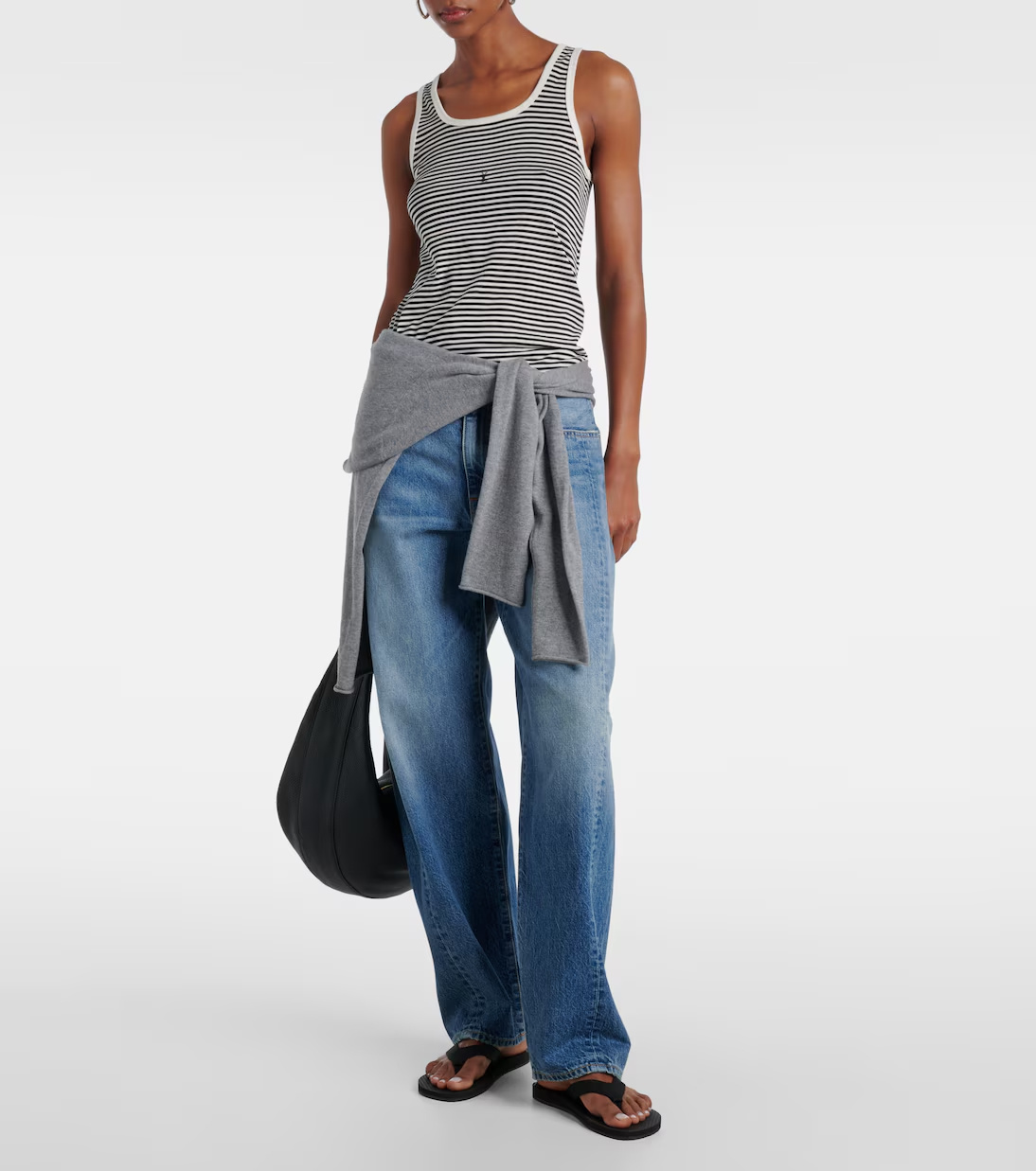 Slvrlake Wide-leg Faded Denim Trousers In Blue