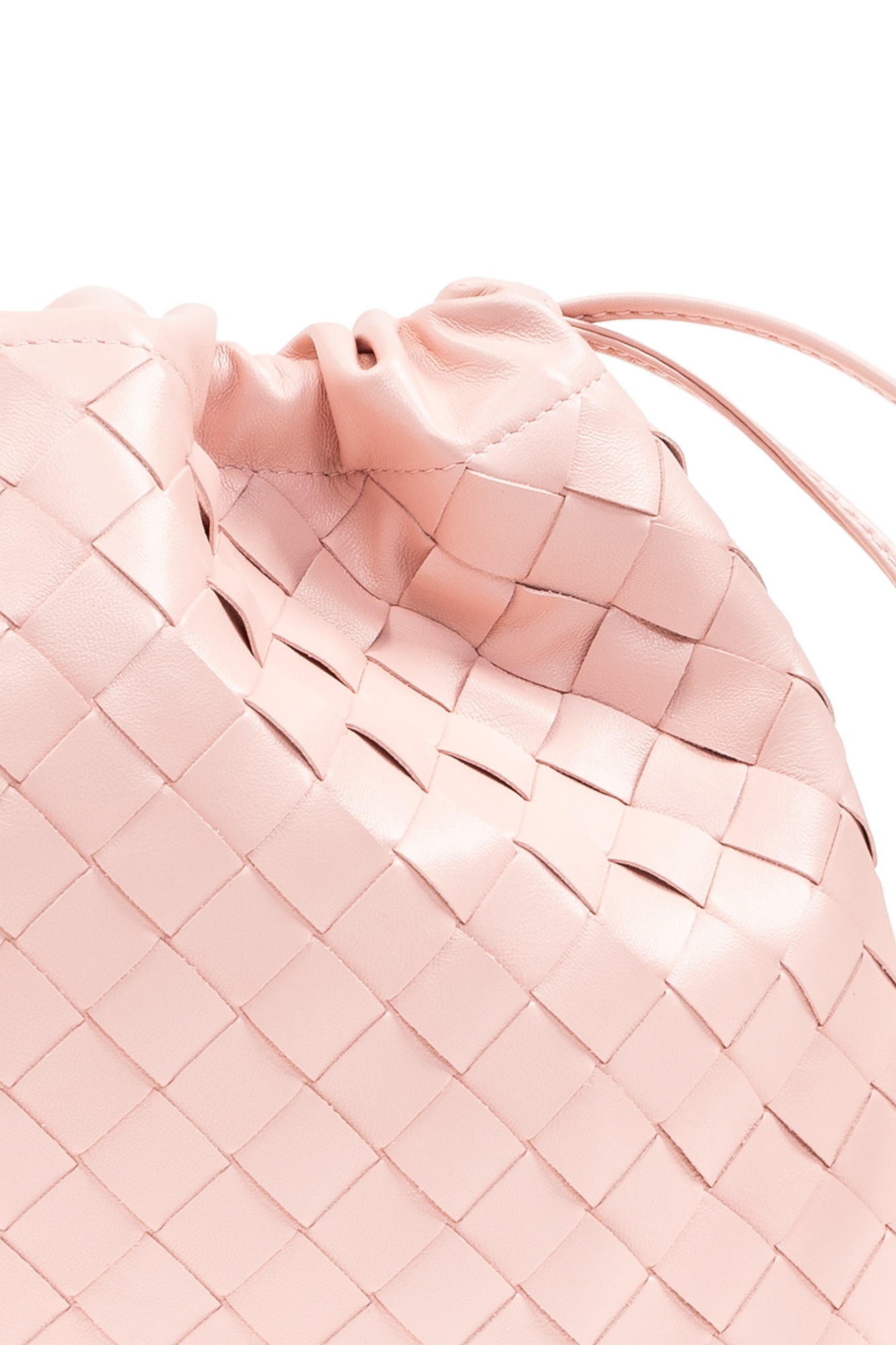 Bottega Veneta Medium Dustbag Intrecciato Leather Shoulder Bag In Pink