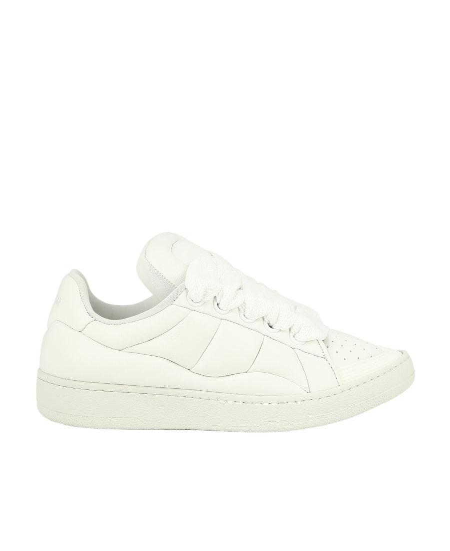 Shop Lanvin Tie Low Upper Board Shoes In White