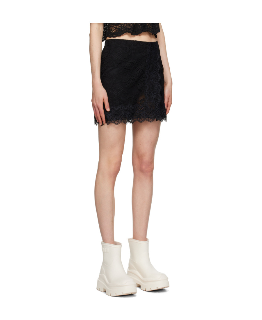 Msgm Emblem Skirt In Black