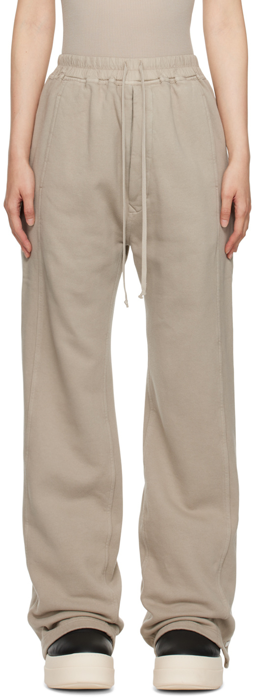 Rick Owens Drkshdw Off-white Porterville Pusher Lounge Pants In Nude