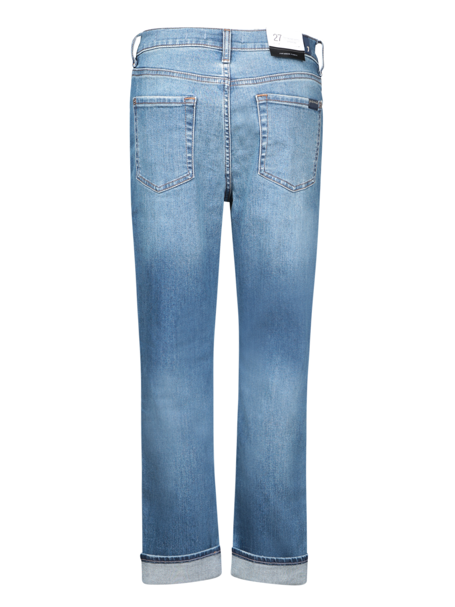 7 For All Mankind Relaxed Skinny Groovy Blue Jeans In Blue