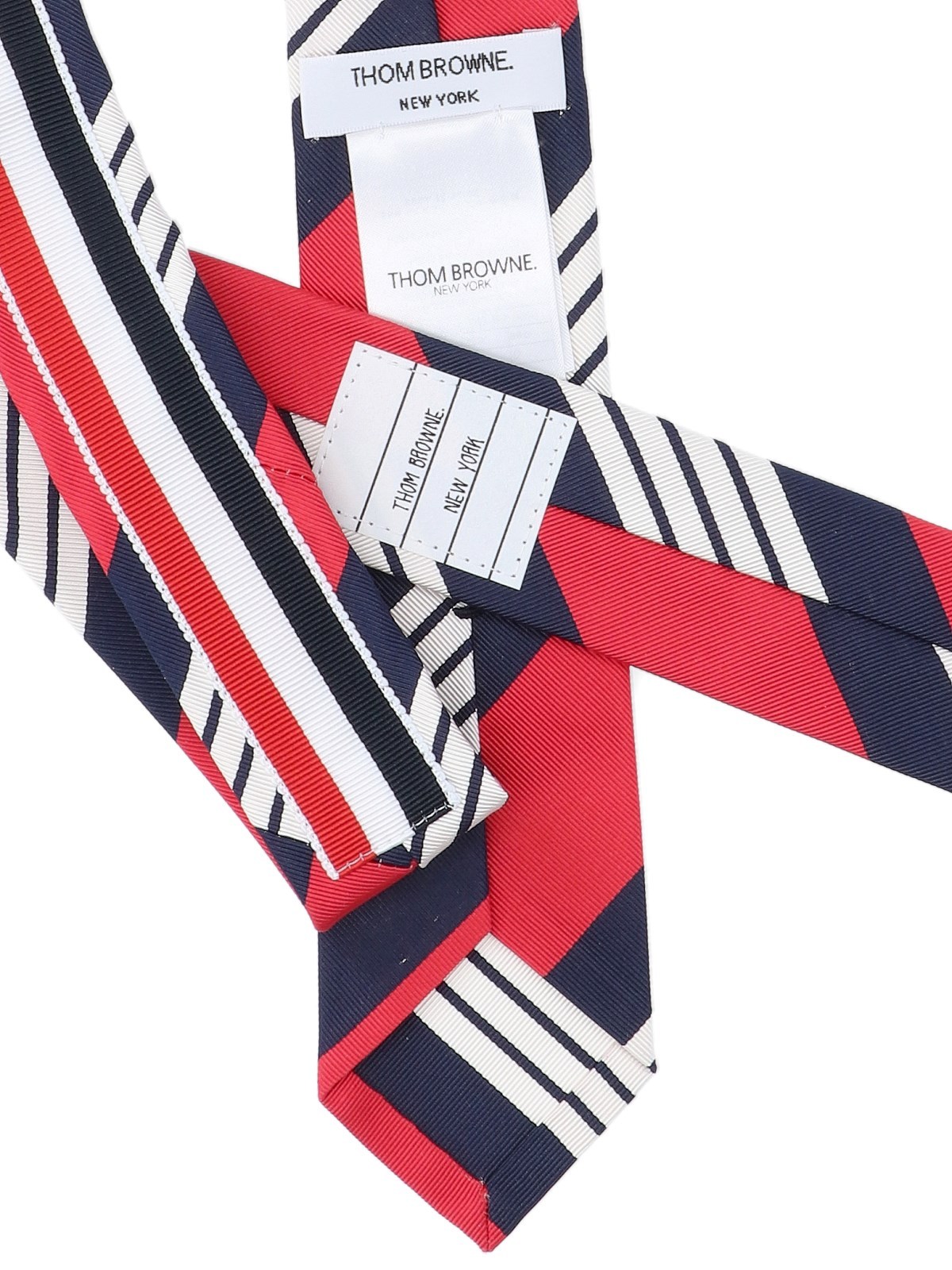 THOM BROWNE 4-BAR STRIPE SILK-COTTON TIE