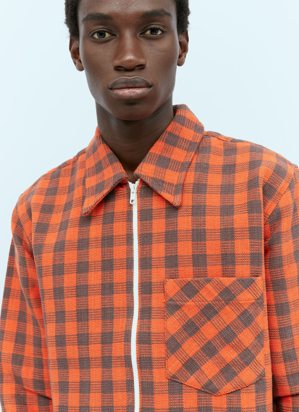 WALES BONNER PLAID LONG-SLEEVED JACKET