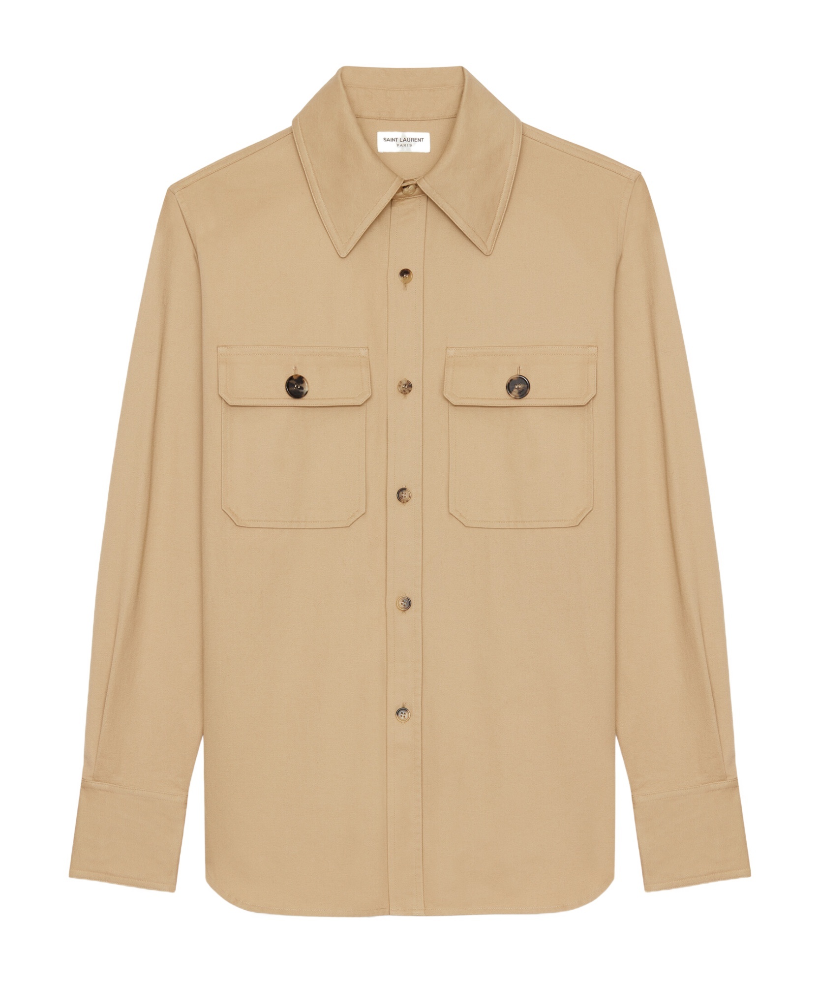 Saint Laurent Saharan Drill Shirt In In Nude