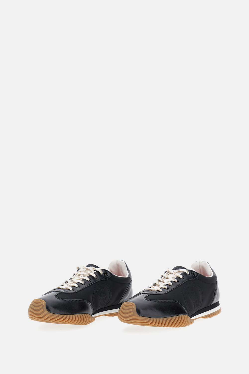Stella Mccartney S-wave Sport Logo-detail Rubber-sole Sneakers In Black