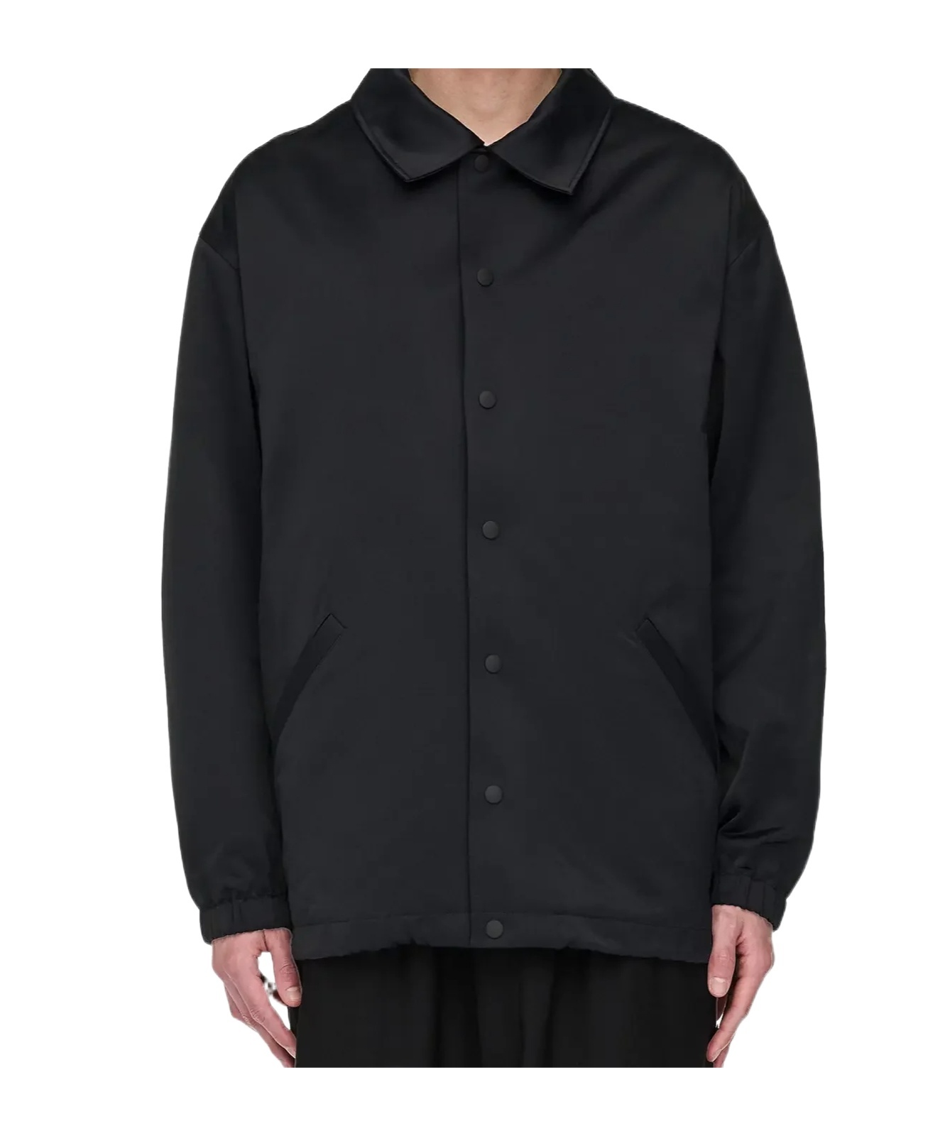 Y-3 Logo-printed Shirt Jacket In Blue