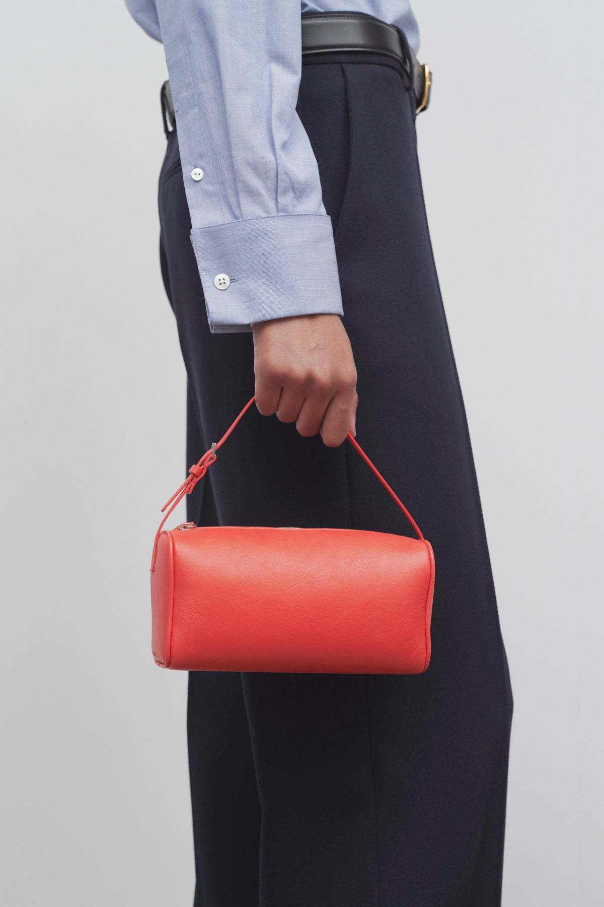 The Row 90s Top-handle Bag In Silk Leather In Brown