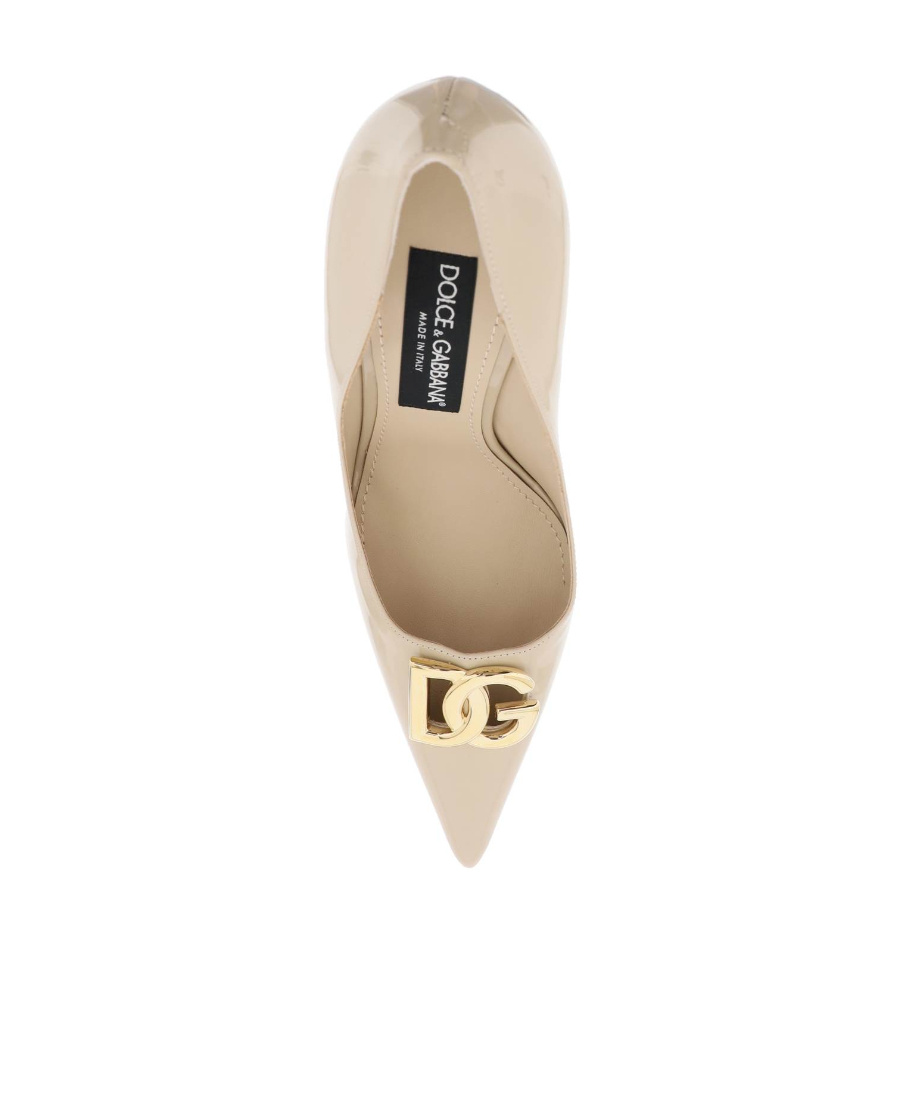 Dolce & Gabbana Dolce&gabbana Decollete' Cappuccino With Dg In Nude