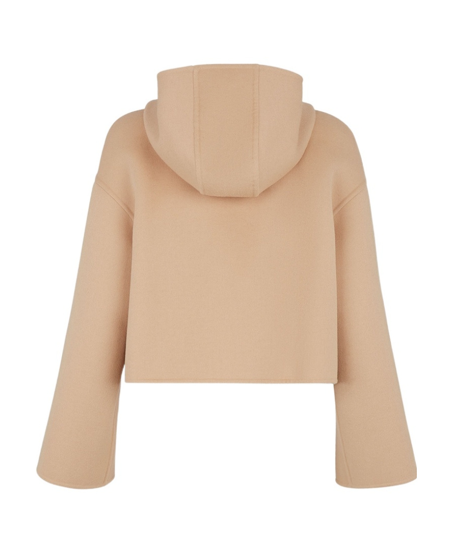 Fendi Reversible Wool-blend Cropped Jacket In Nude