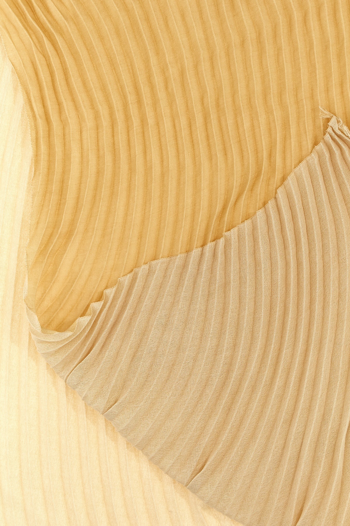 Issey Miyake Beige Double Pleats Stole In Silver Grass Beige