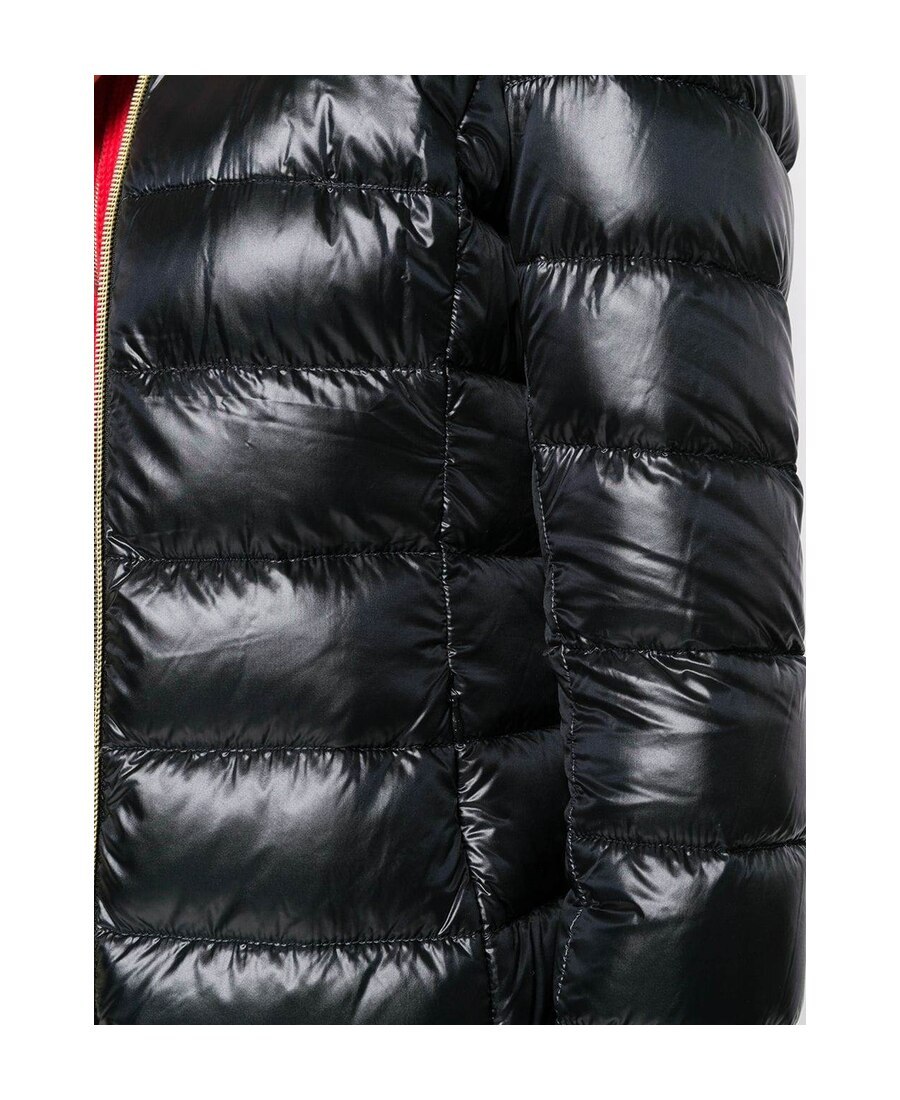 Herno Claudia Faux Fur Collar Down Coat In Black