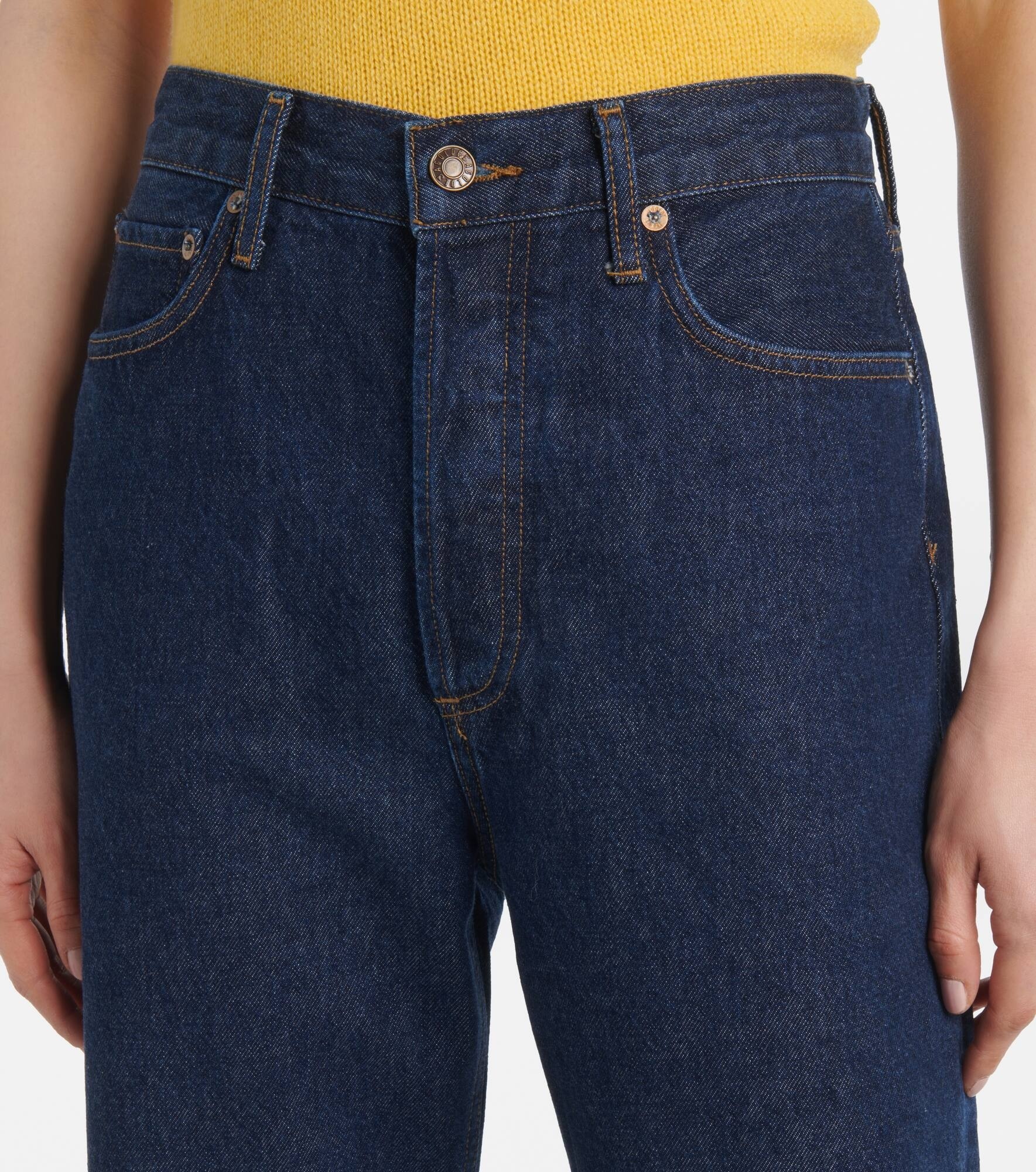 Agolde High-waisted Straight-leg Jeans In Blue