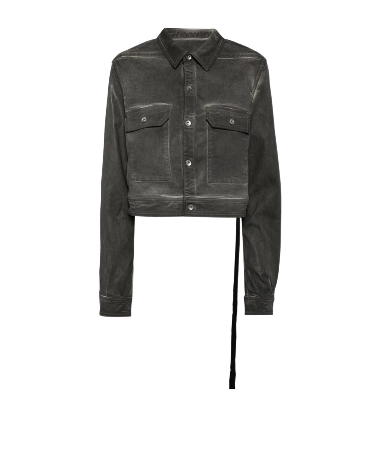 Rick Owens Cape-sleeve Denim Jacket In Black