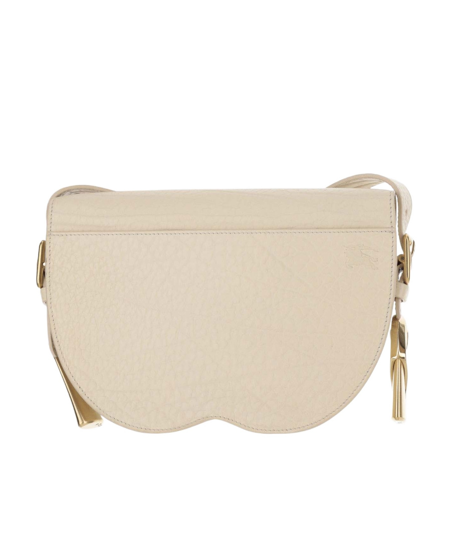 Burberry Leather Crossbody Saddle Bag In Nude