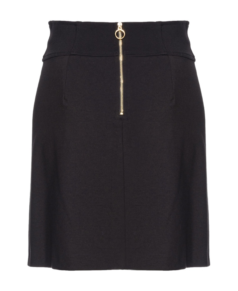 Shop Pinko Zip-up High-waist Skirt In Black