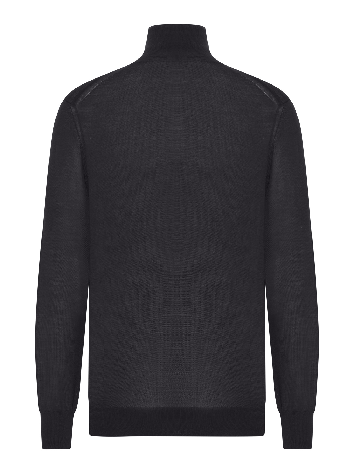 Saint Laurent Extrafine Stretch Wool Sweater With Turtleneck In Black