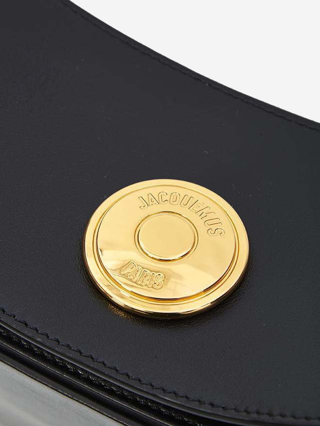 Jacquemus Le Petit Calisso Rond Embellished Leather Clutch In Black