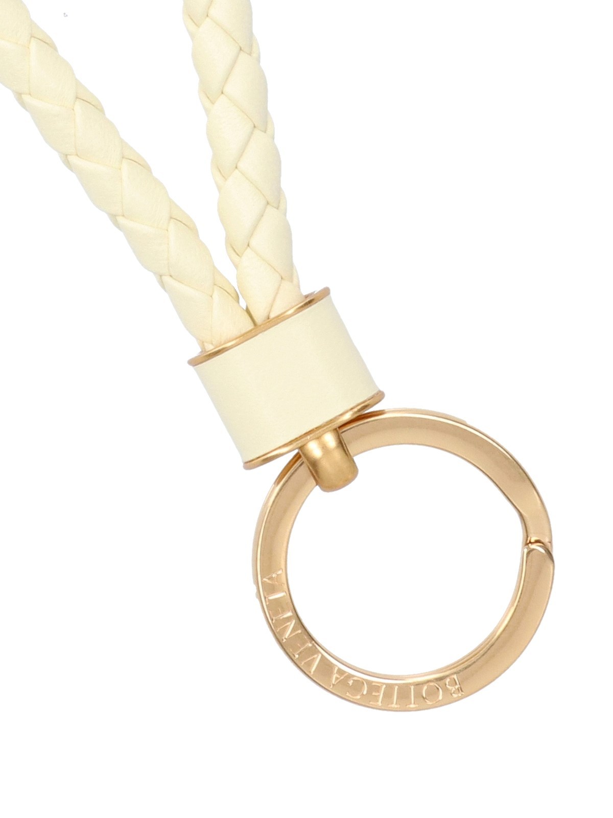 Bottega Veneta Weave A Key Ring In Nude