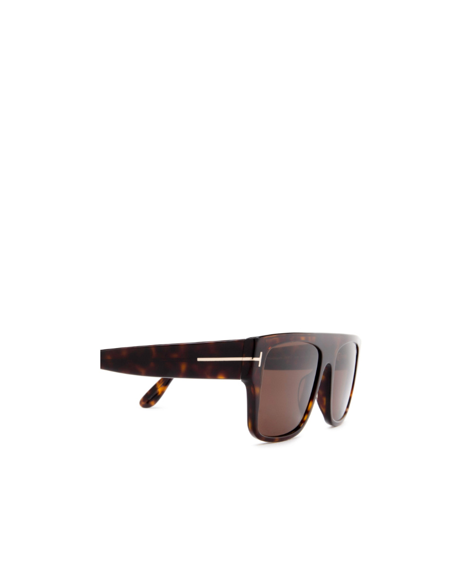 Tom Ford Men's Dunning-02 Rectangle Acetate Sunglasses In Brown