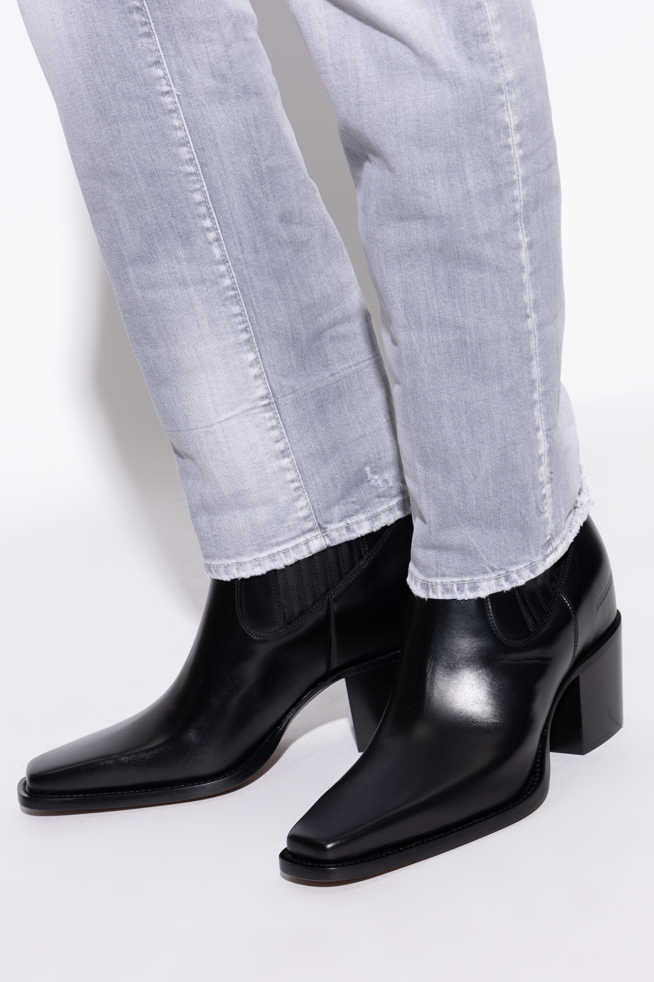 Dsquared2 High-heeled Ankle Boots In Black