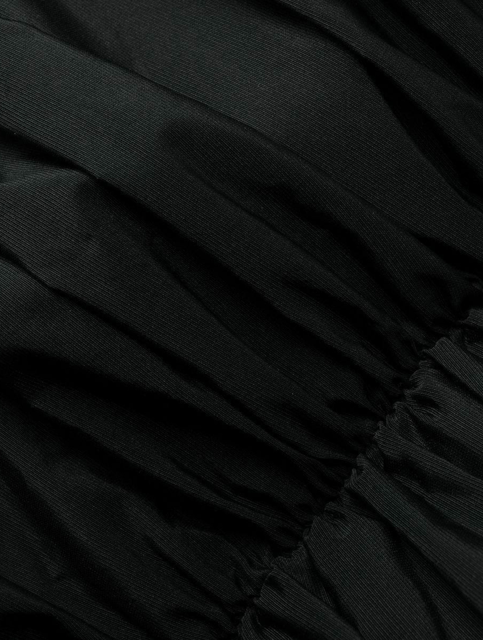 Msgm Pleated Neck Mini Dress In Black