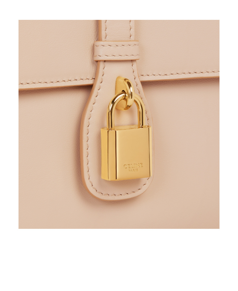 Celine Tabou Medium Smooth Cowhide Handbag In Nude