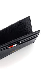 Thom Browne Four-bar Stripe Cardholder In Blue