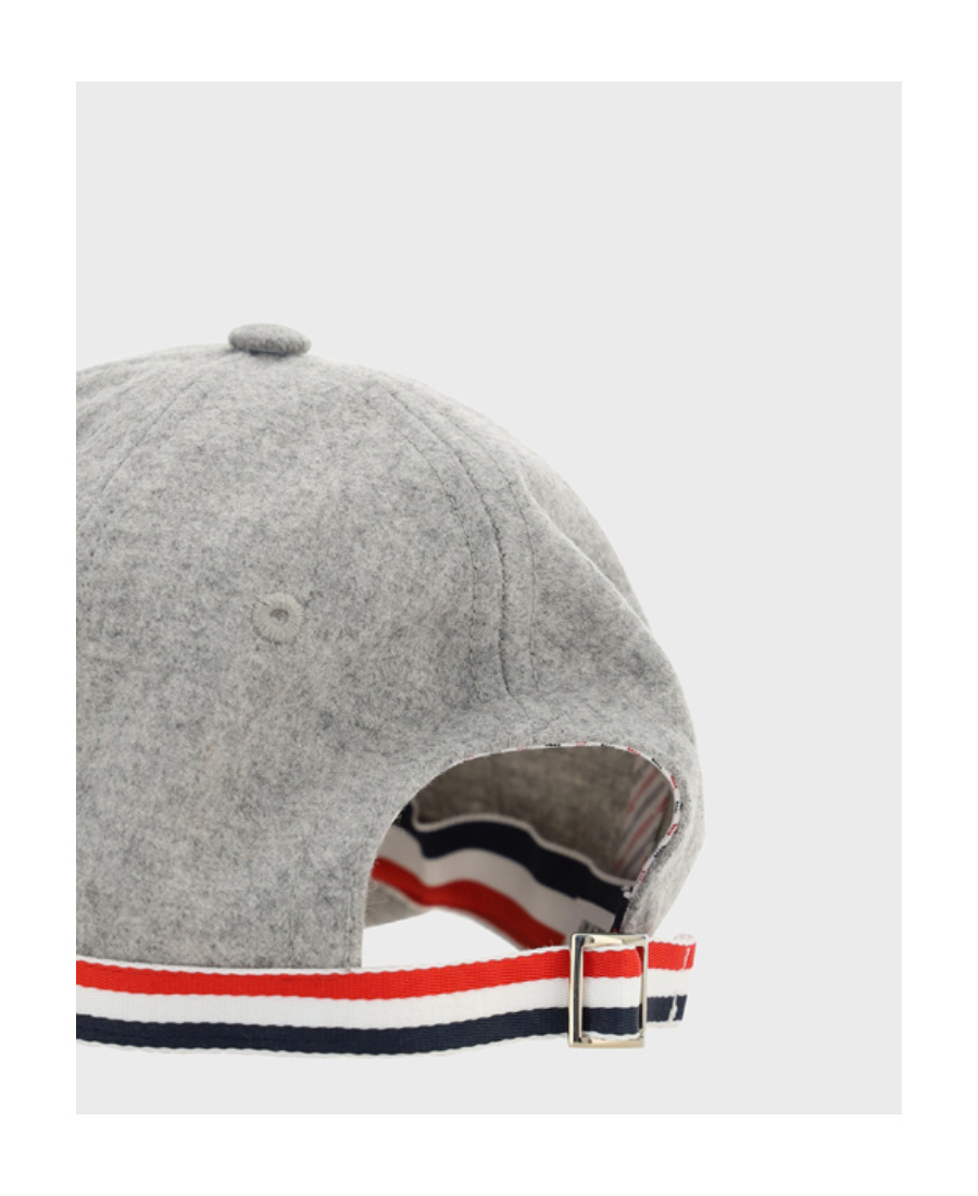 Thom Browne 4-bar Bow Baseball Cap Grey In Gray