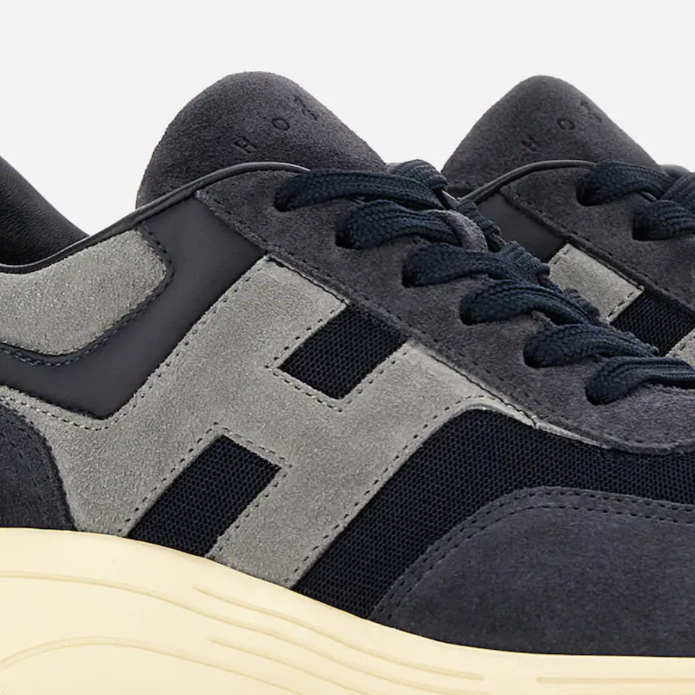 Hogan Hyperlight Leather Sneakers In Gray