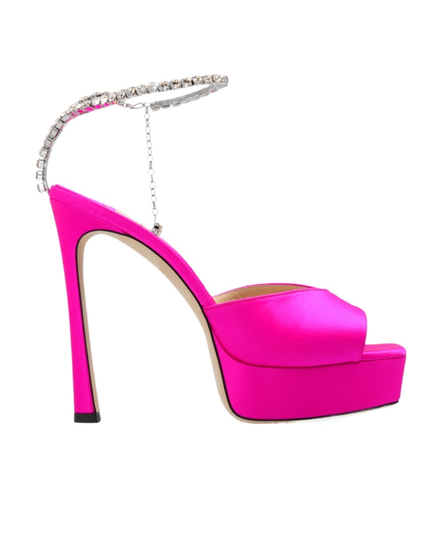 Jimmy Choo Saeda 125 Platform Sandals In Pink