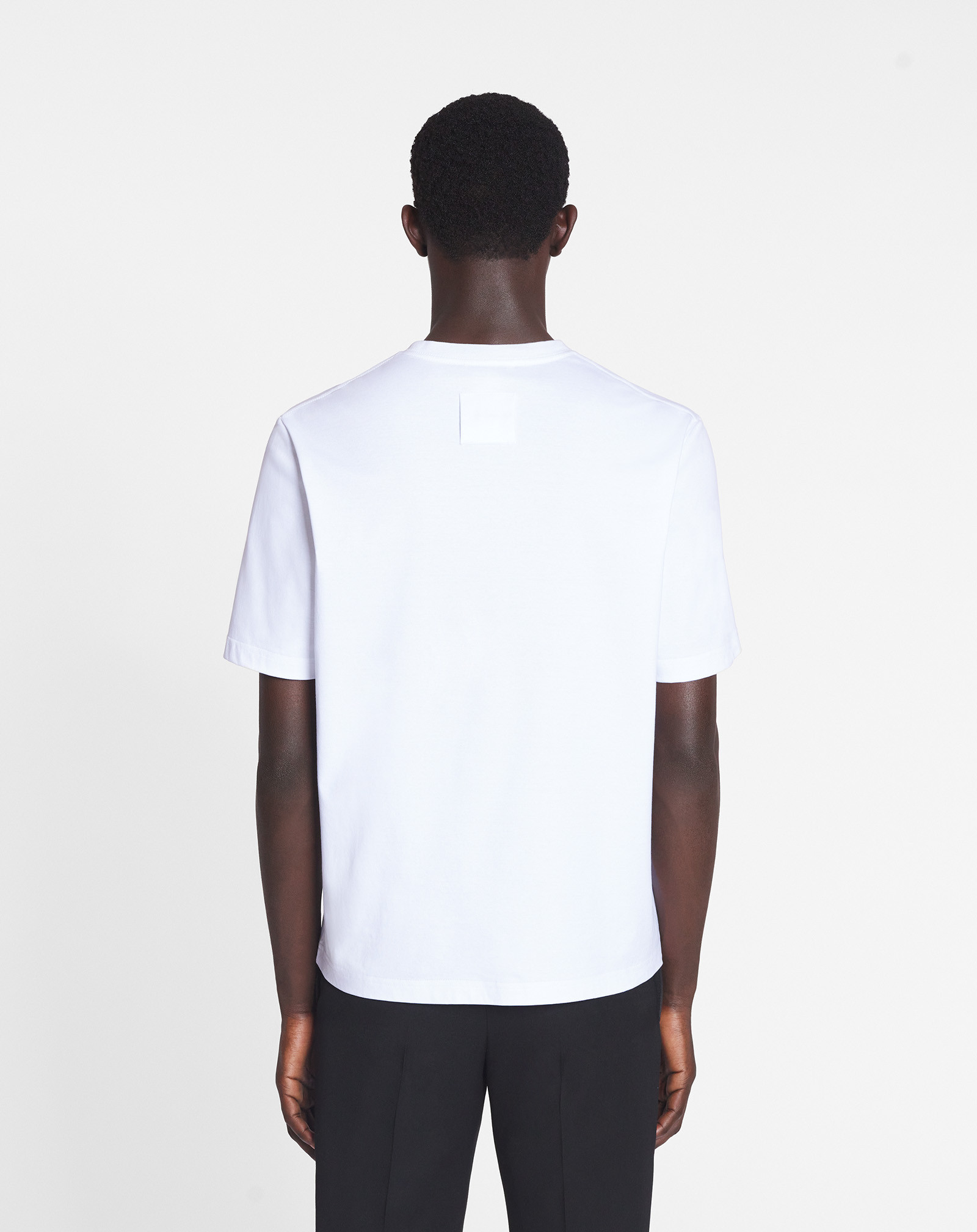 Lanvin Logo Embroidered Crewneck T-shirt In White