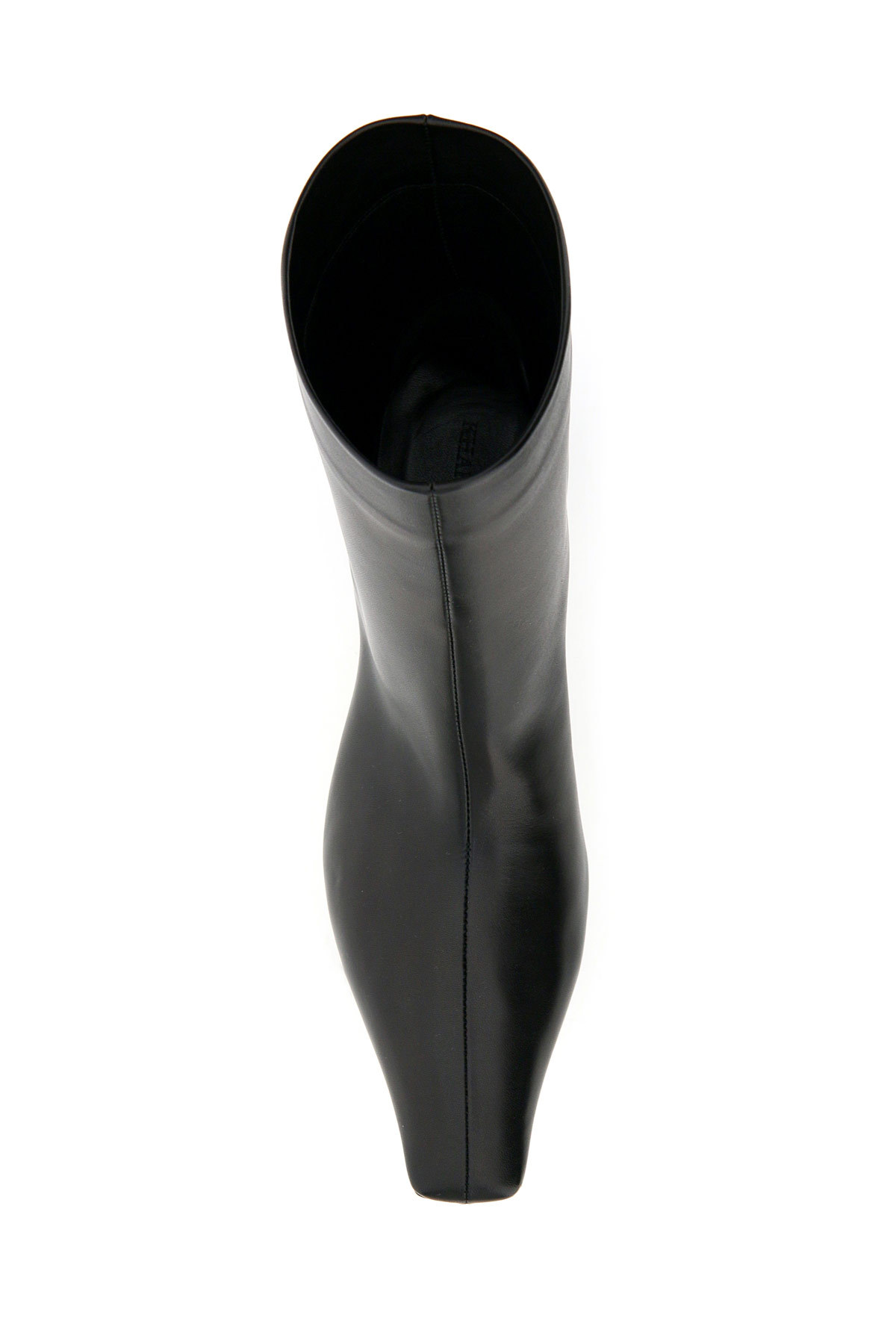 Khaite Square Toe Boots In Black