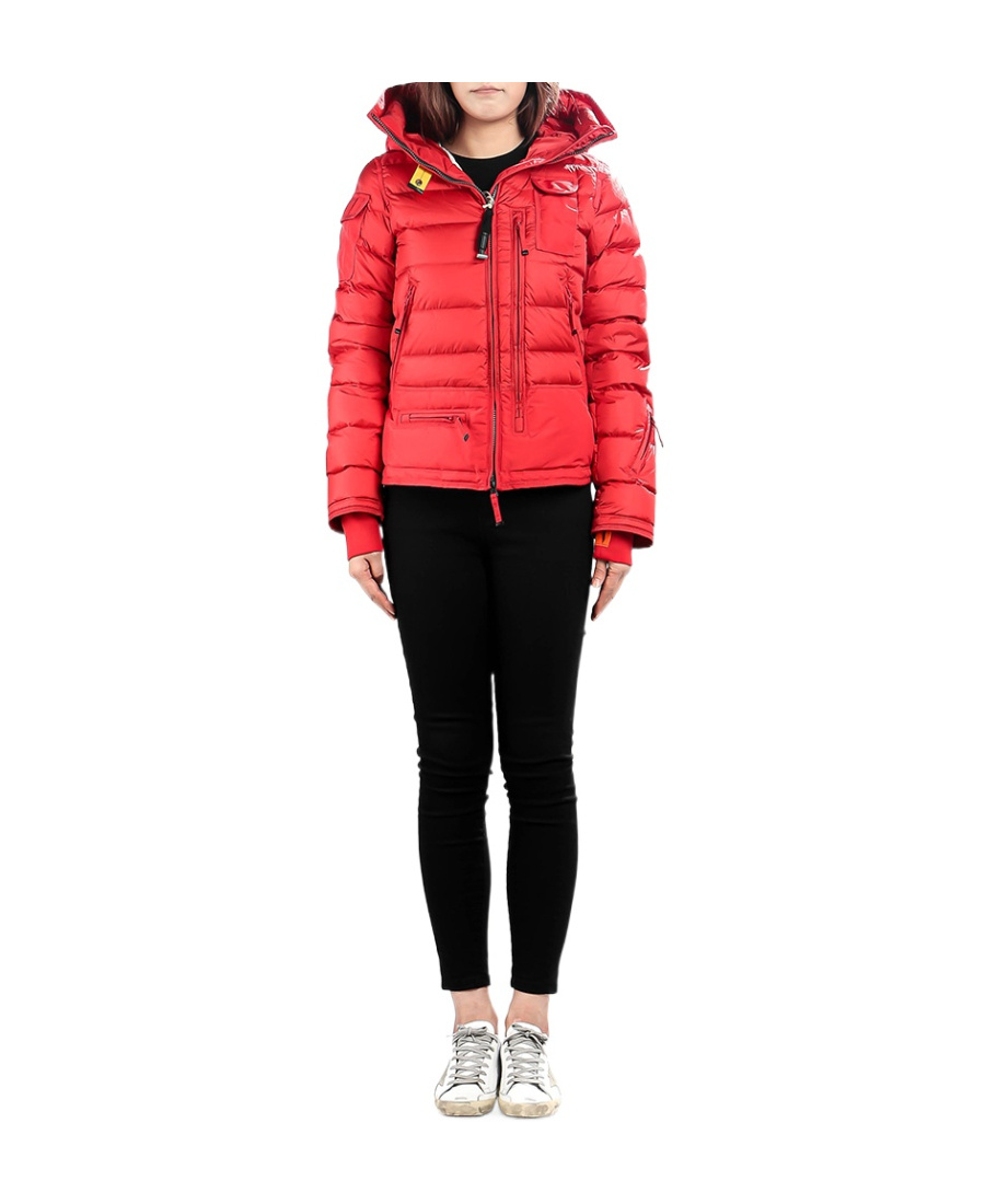Shop Parajumpers Long-sleeved Hooded Down Jacket