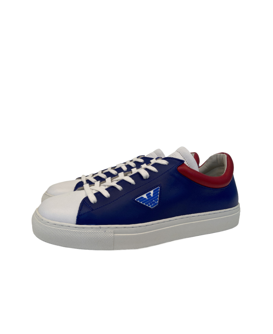 Emporio Armani Logo Casual Sports Shoes In Blue
