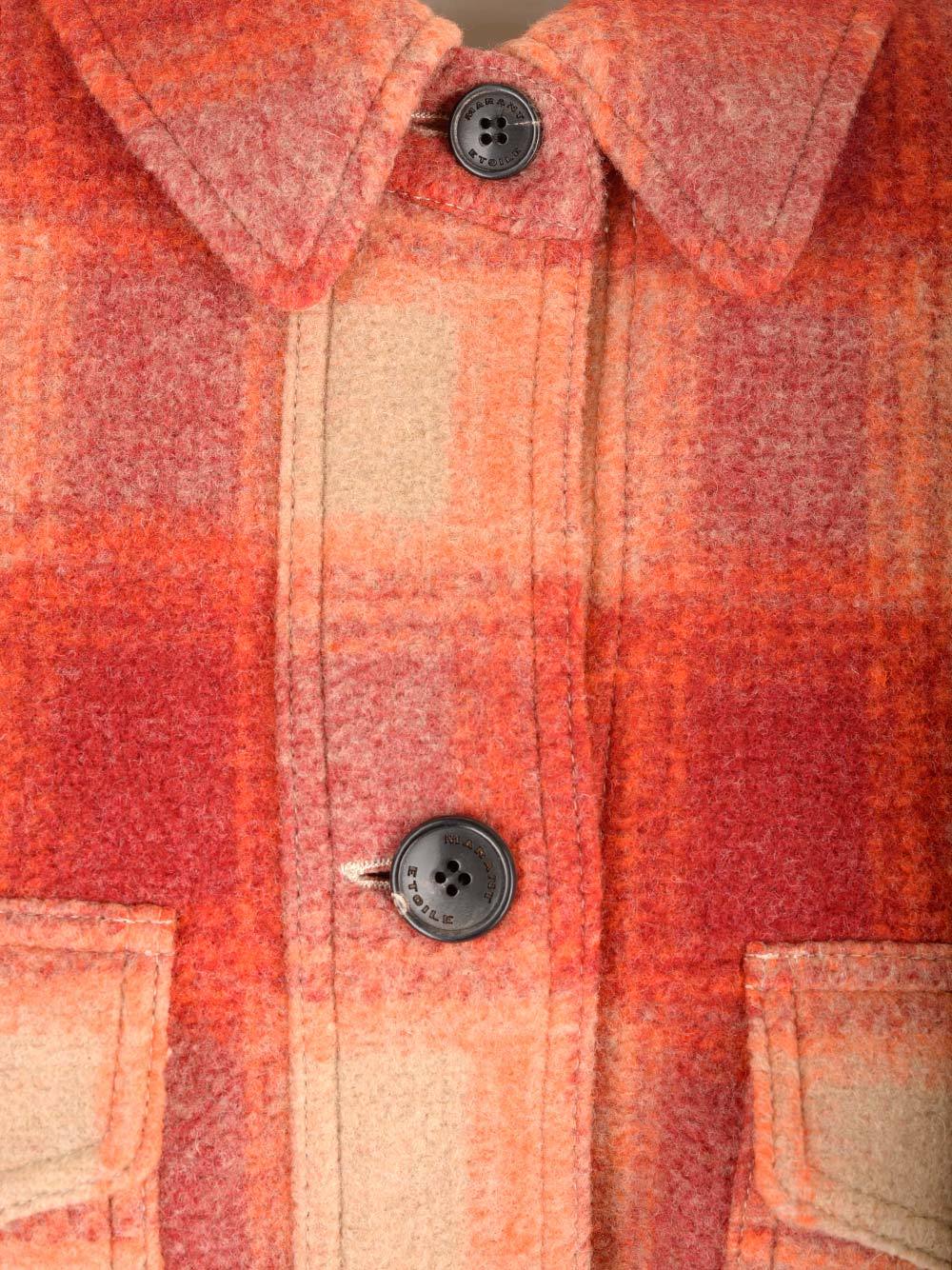 Shop Isabel Marant Étoile Plaid-check Flannel Midi Coat In Red
