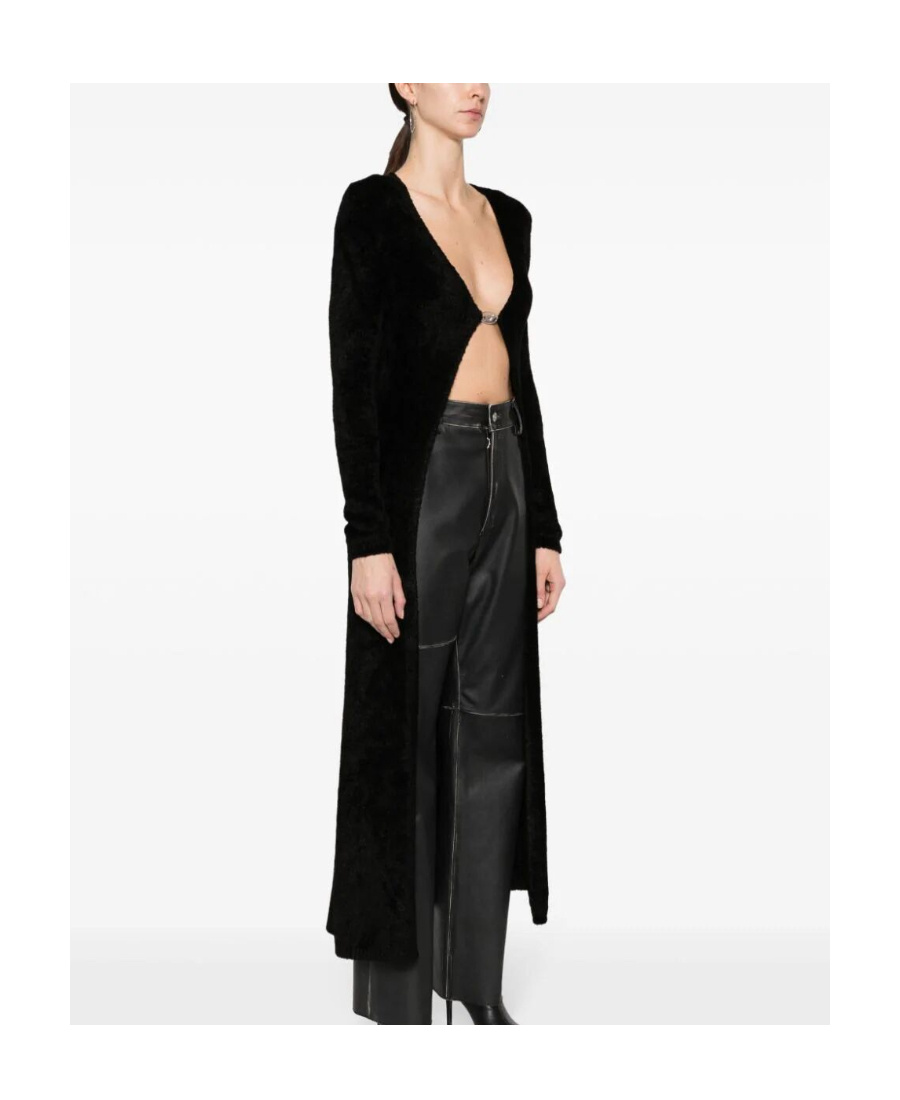 Diesel Carol Logo-plaque Cardigan In Black