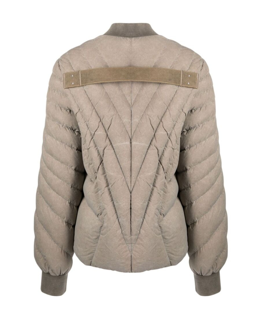 Moncler X Rick Owens Radiance Flight Padded Bomber Jacket In Nude
