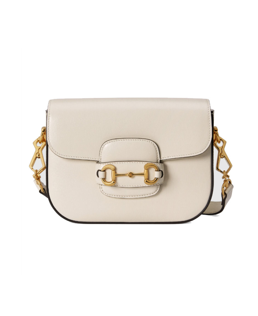 Gucci Horsebit 1955 Leather Shoulder Bag In Nude