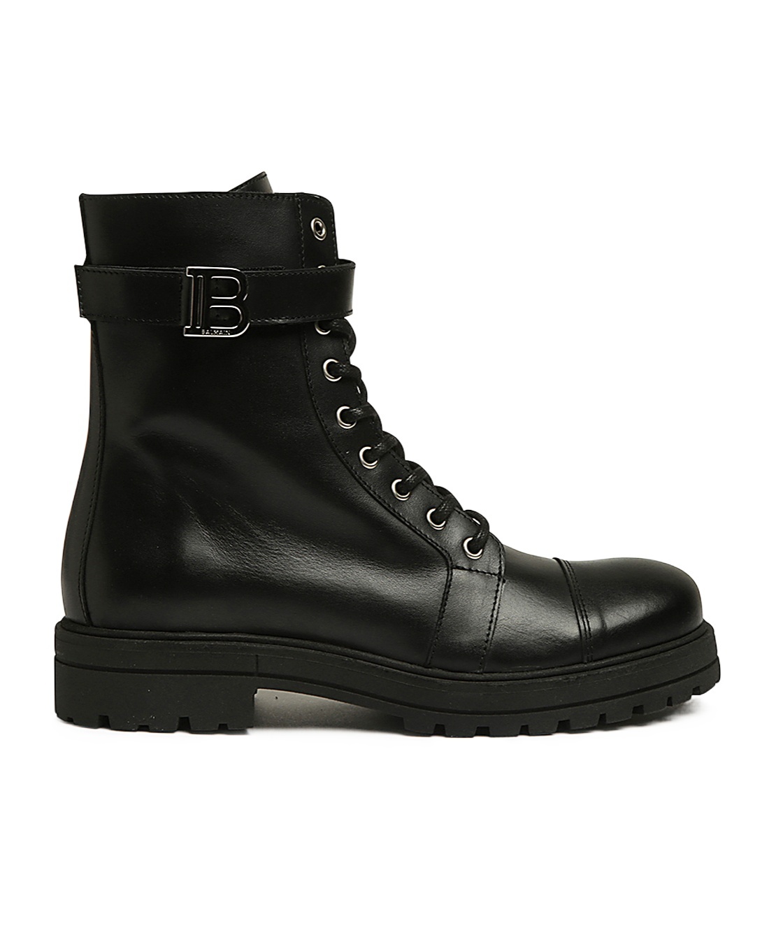 Balmain Logo-plaque Ankle Boots In Black