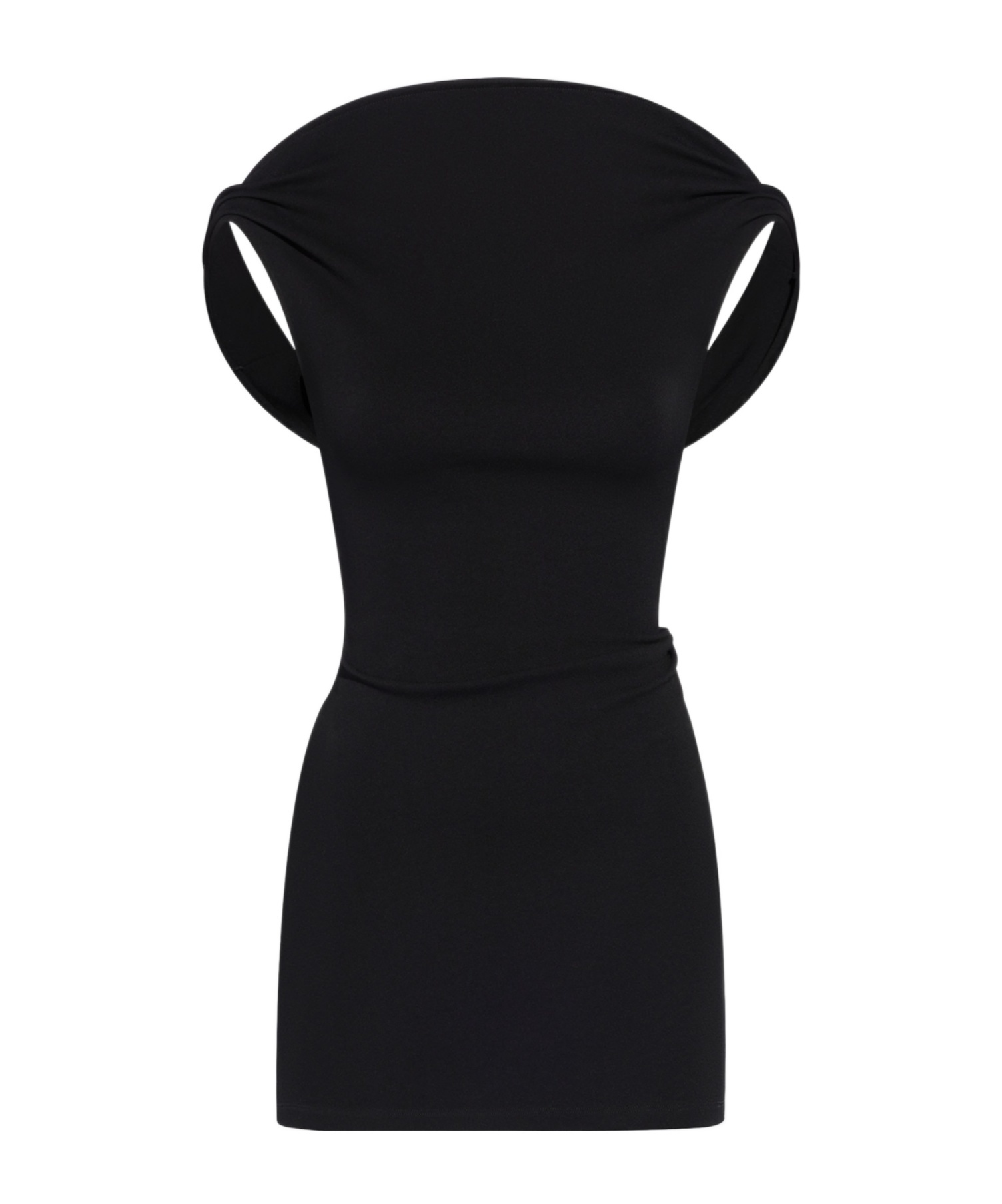 Jacquemus La Robe Bordo Sleeveless Mini Dress In Black