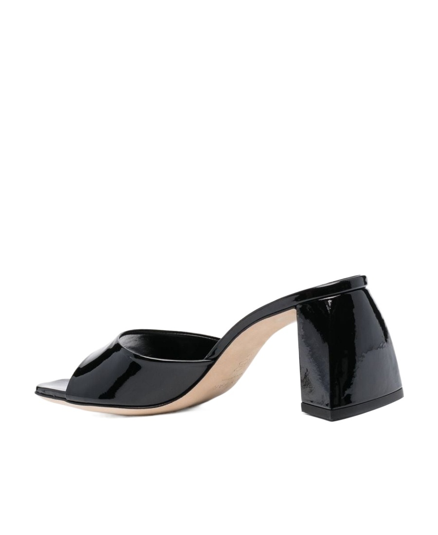 By Far Romy Leather Mules In Black
