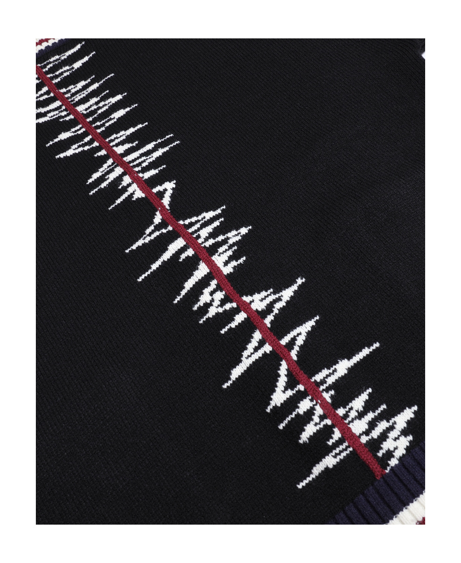Liuregali Sonic Jacquard Knitted Cardigan In Black