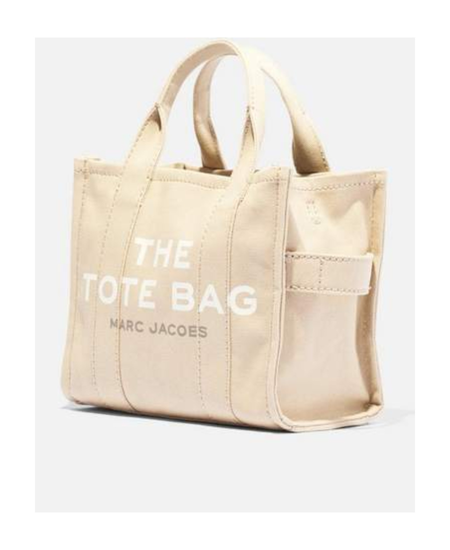 Marc Jacobs 'traveler Handbag' Mini Beige Tote Bag With Logo In Nude
