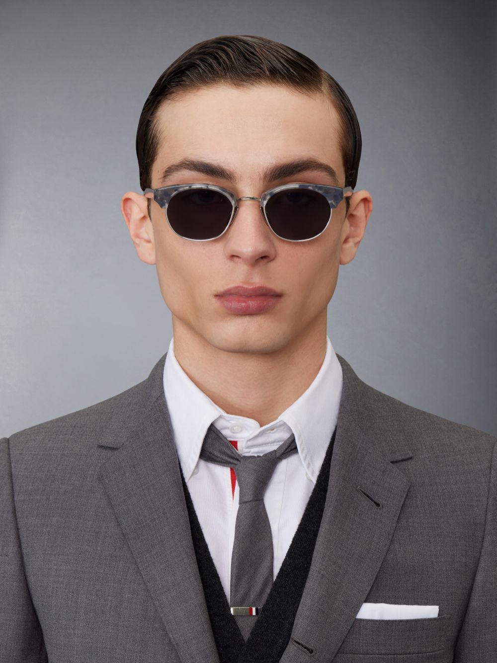 Thom Browne Eyewear Round Frame Sunglasses In Black