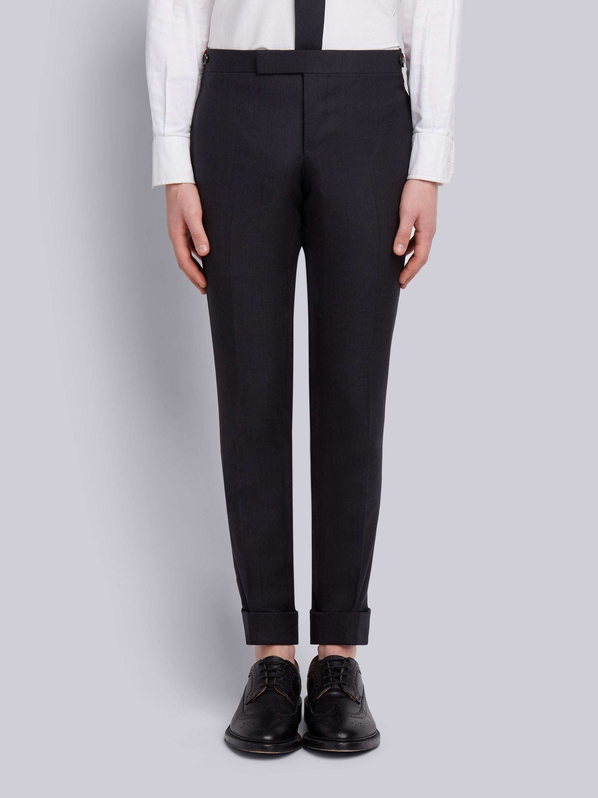 Thom Browne Super 120s Twill Suit With Tie In Black
