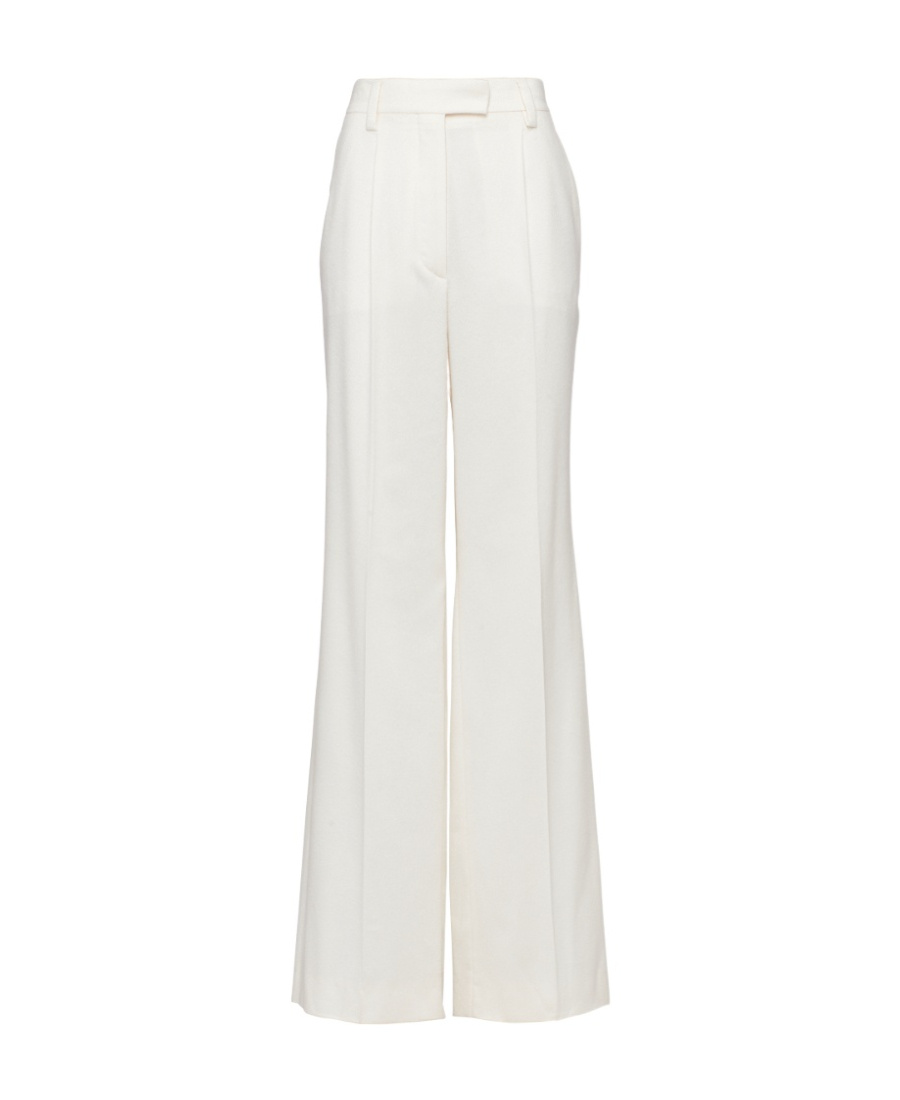 Prada Cashmere Concealed-fastening Pants In White