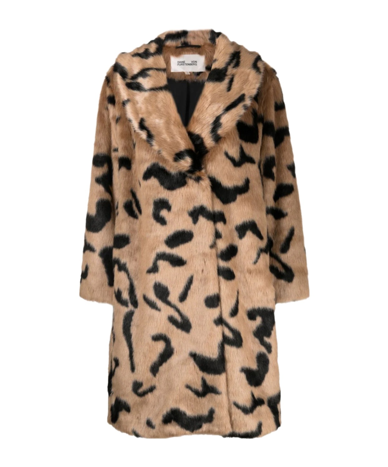 DIANE VON FURSTENBERG ANIMAL-PRINT FAUX-FUR COAT