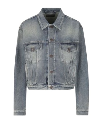 Balenciaga Black Wool Blazer Jacket By . Oversized Cut. Marked Waist. Button Front Closure In Blue